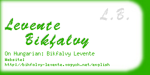 levente bikfalvy business card